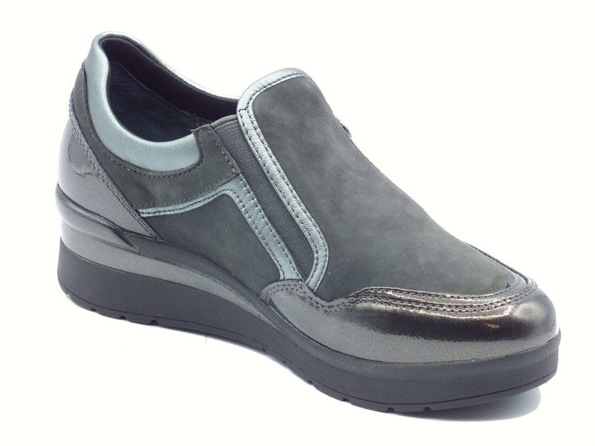 Stonefly Stonefly 222962 Cream Laminated Mocassini per Donna in nabuk con chiusura lampo Cream Laminated