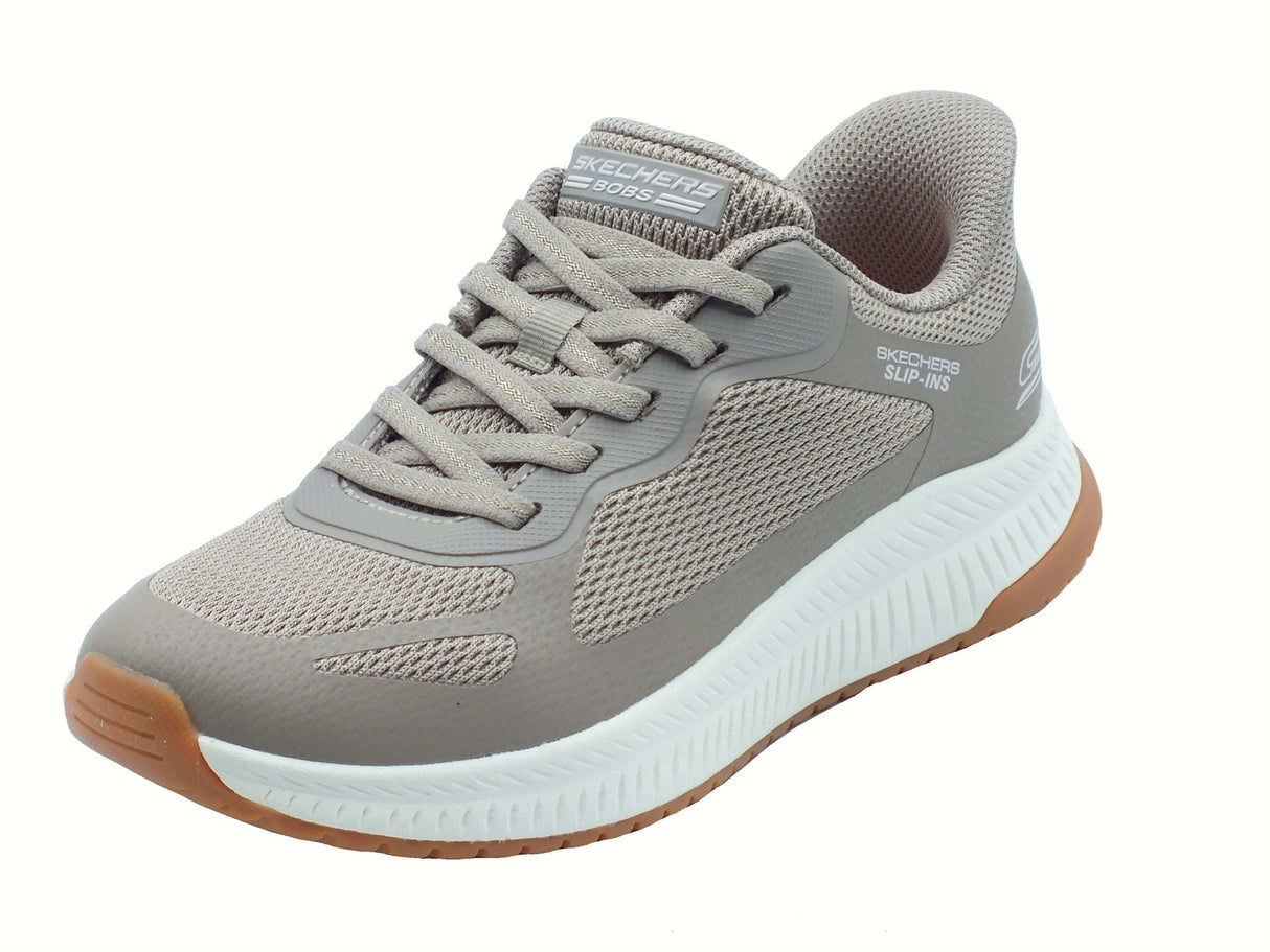 Skechers Skechers 117624 Bobs Squad Stample Look Taupe Scarpe Sportive per Donna in sintetico Taupe