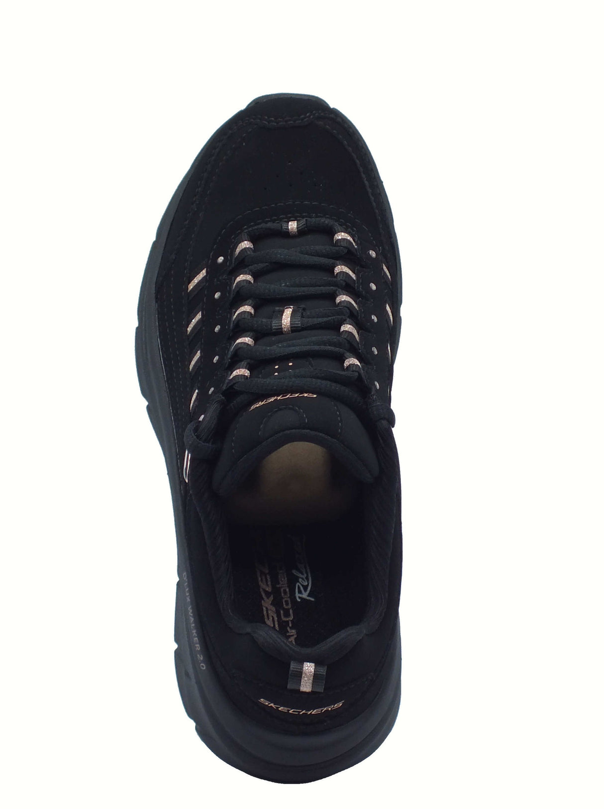 Skechers Skechers 150106 D'lux Walker Golden Step Black Scarpe Sportive per Donna in pelle e sintetico nero Black