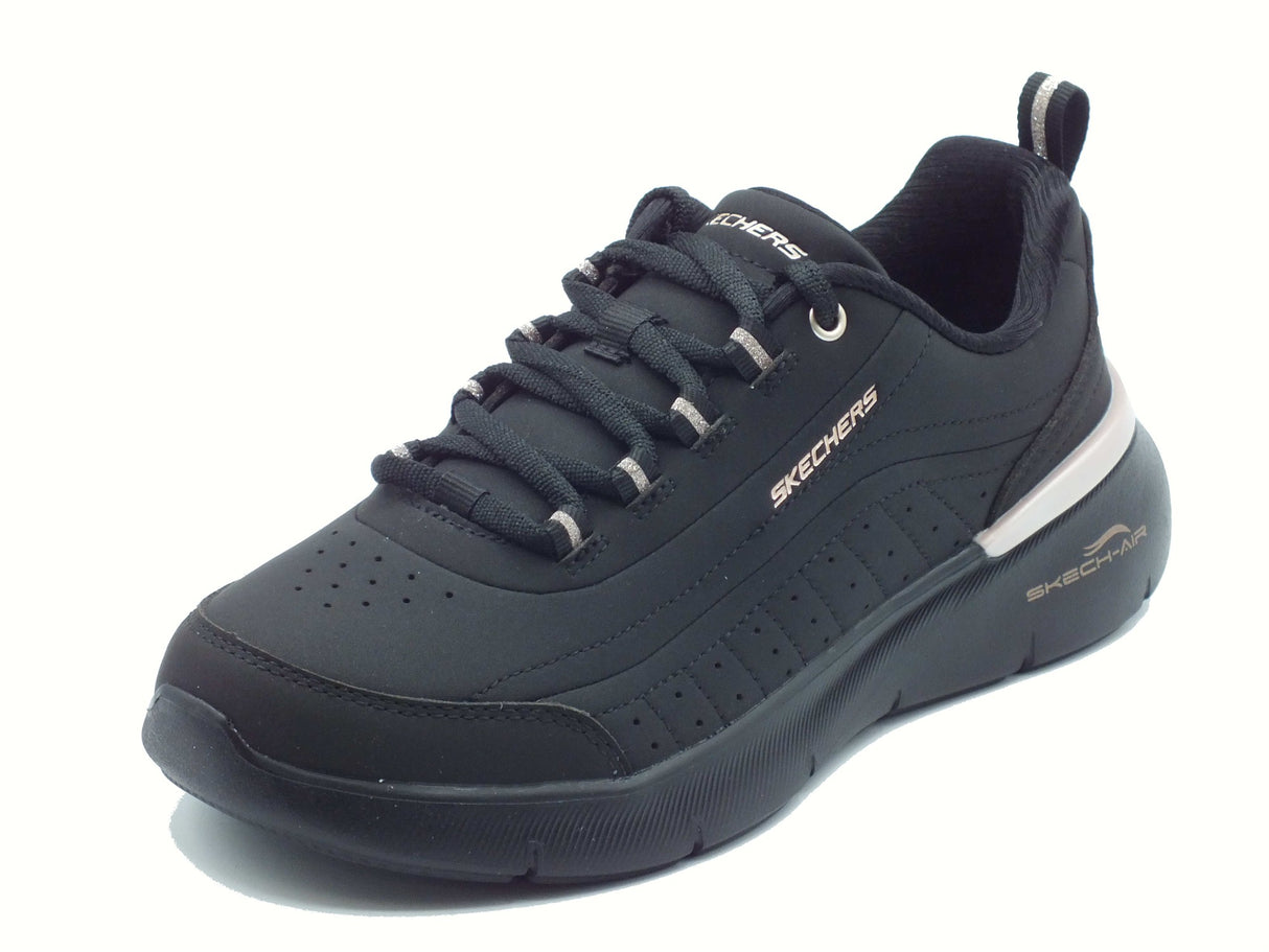 Skechers Skechers 150373 Skech-Air Dynamight Black Rosee Scarpe Sportive per Donna in ecopelle nero e rosa Black Rose