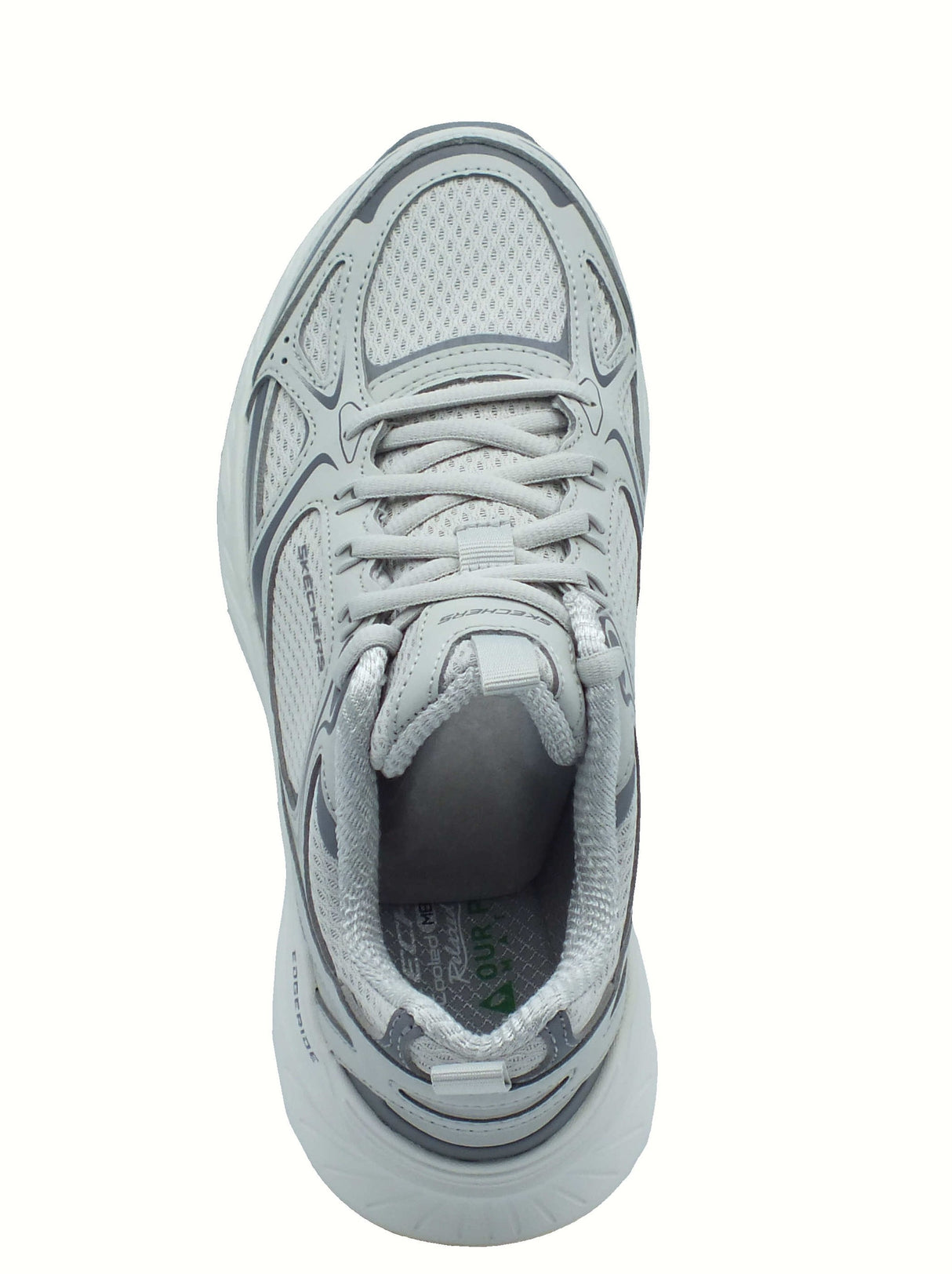 Skechers Skechers Vegan 150475 Edgeride Silver Ecplipse Gray Scarpe Sportive per Donna in tessuto bianca Gray