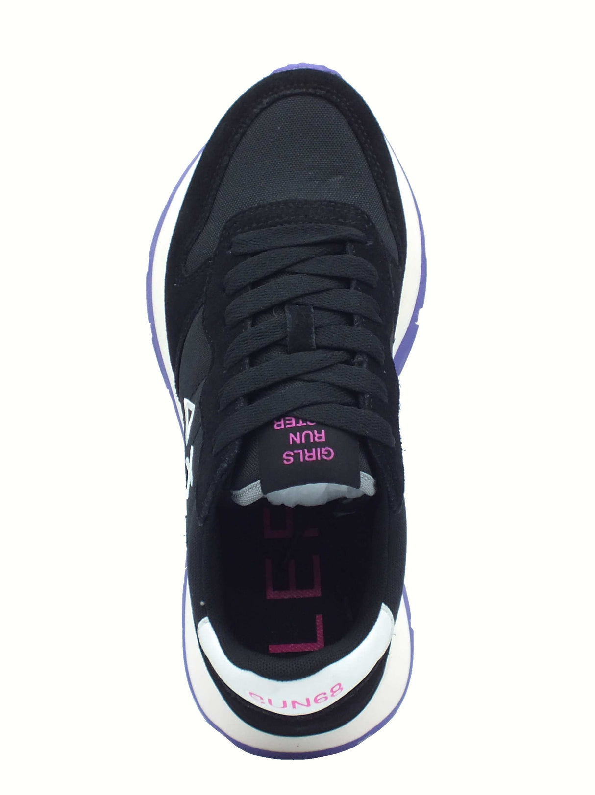 SUN68 SUN68 Z45201 Ally Solid Nero Scarpe Sportive per Donna nabuk e tessuto Nero