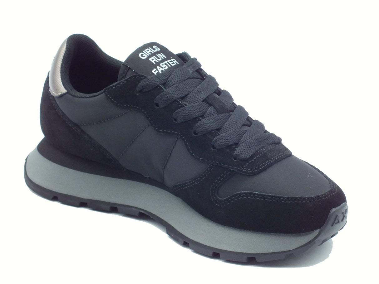 SUN68 SUN68 Z45202 Ally Gold Silver Nero Grigio Scarpe Sportive per Donna nabuk e tessuto Nero