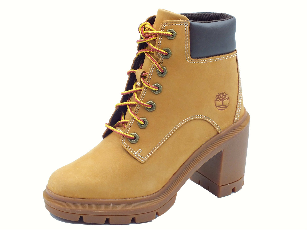 Timberland Timberland 0A5Y5R Allington Heights Boot Wheat Scarponcini per Donna in pelle tacco alro Boot Wheat