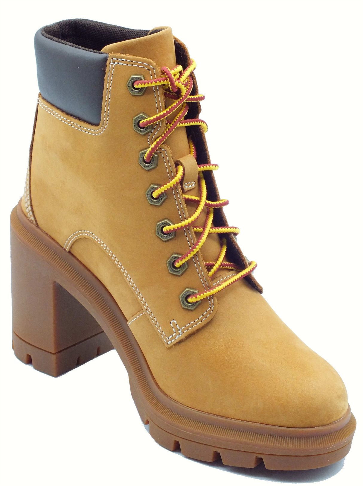Timberland Timberland 0A5Y5R Allington Heights Boot Wheat Scarponcini per Donna in pelle tacco alro Boot Wheat