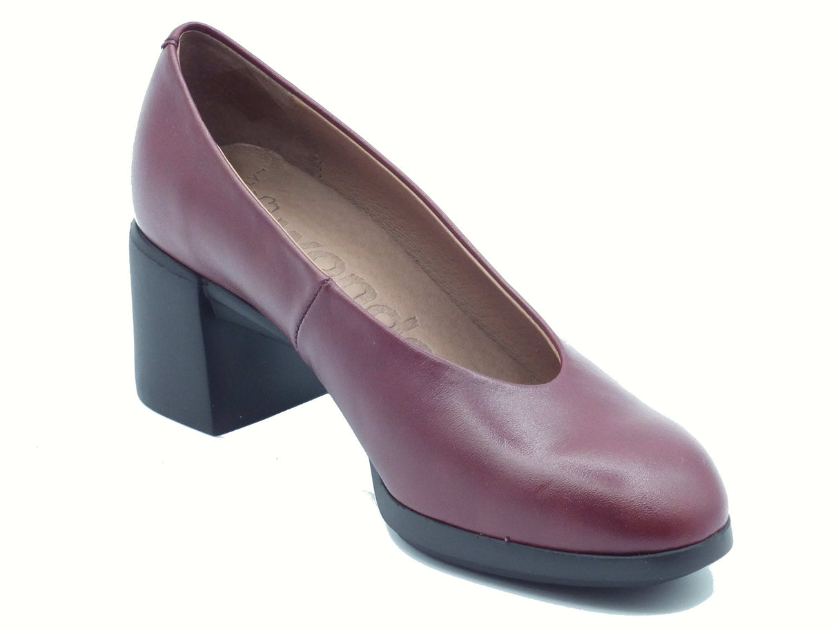 Wonders Wonders H-6701 ReGhost Iseo Vino Decoltè per Donna in pelle con tacco medio Vino