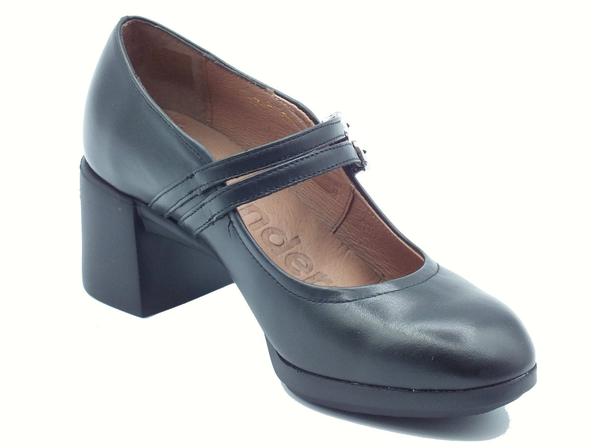 Wonders Wonders H-6703 ReGhost Iseo Negro Decoltè per Donna in pelle con tacco medio Negro
