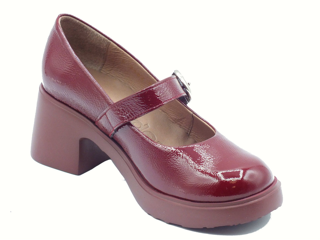 Wonders Wonders H-7122 Flytres Lack Vino Decoltè per Donna in pelle con tacco medio Vino