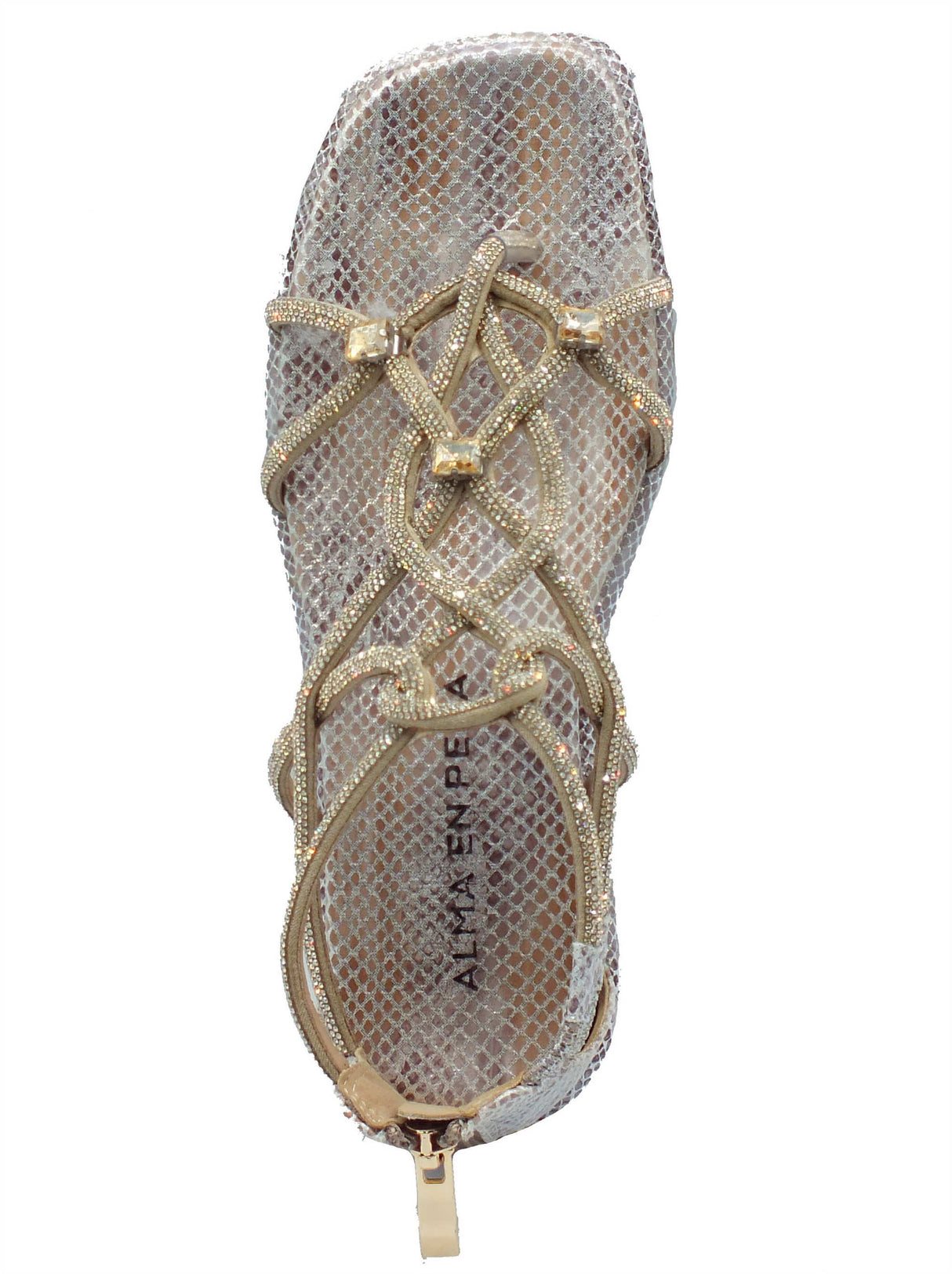 Alma en Pena Alma en Pena Sandali zeppa bassa Donna V2651501 Claudia Taupe pelle beige Taupe