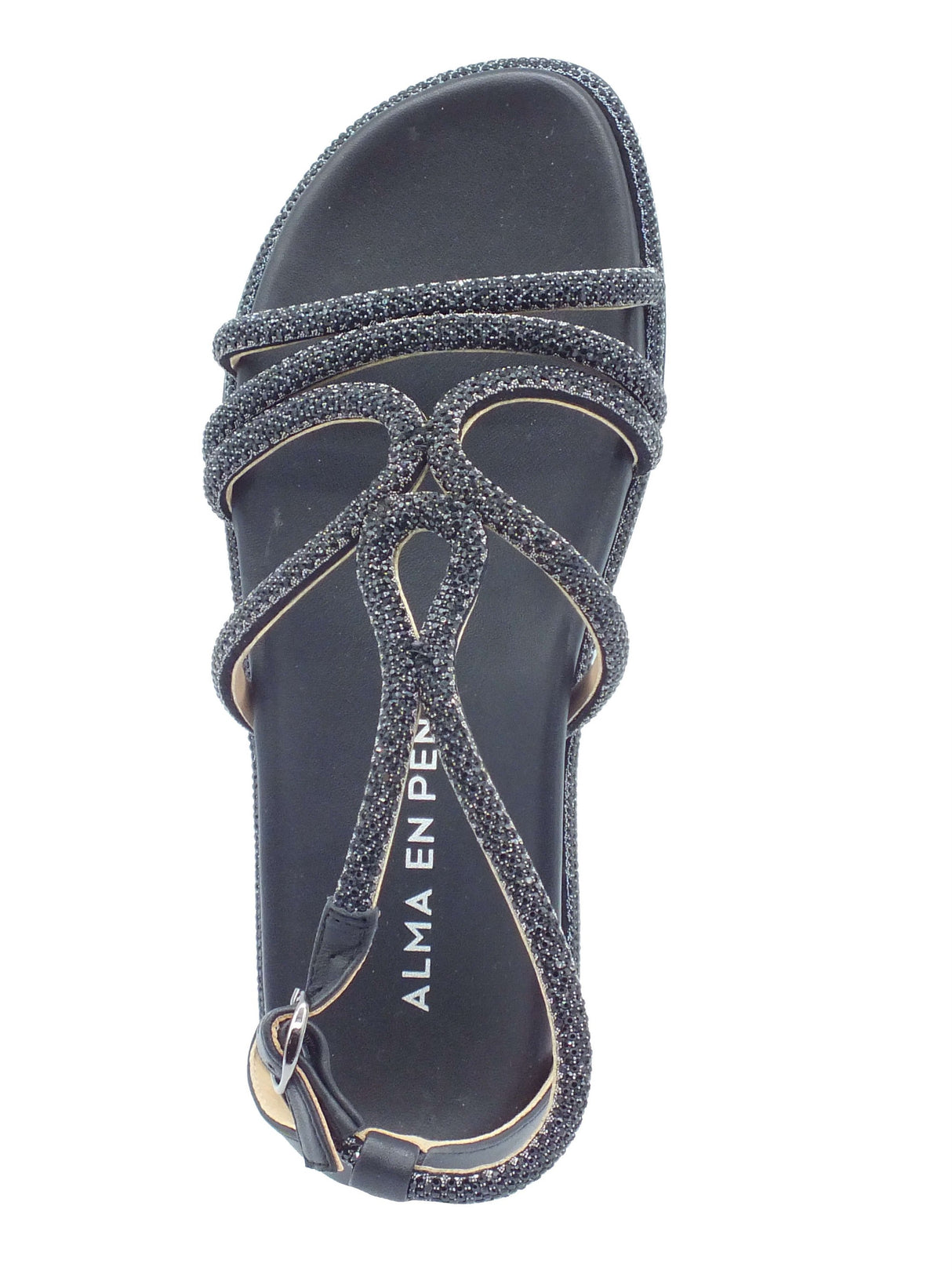 Alma en Pena Alma en Pena Sandali zeppa bassa Donna V267108 Napa Black sintetico nero Black