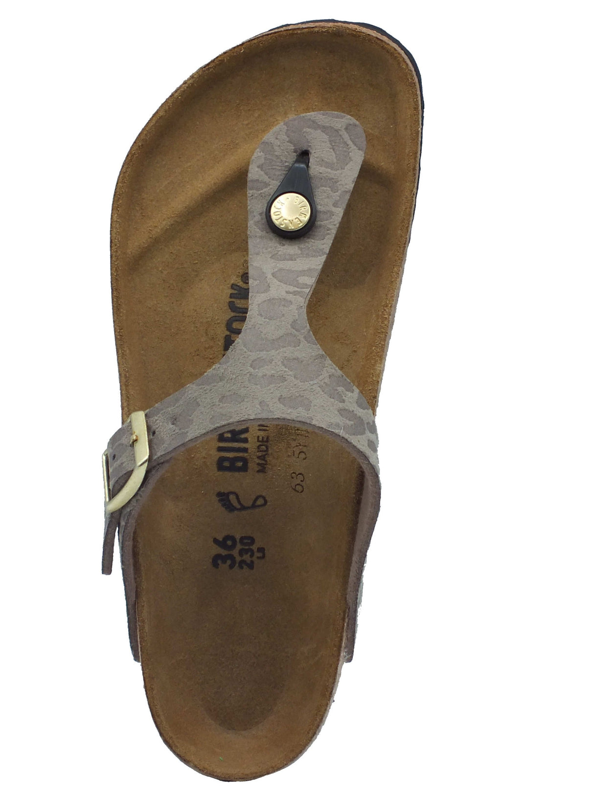Birkenstock Birkenstock Infradito zeppa bassa Donna 1032026 Gizeh BS Leo Gray Taupe sintetico grigio Gray Taupe