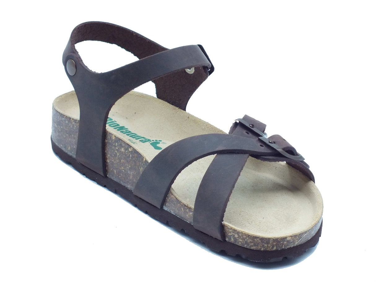 BioNatura BioNatura Sandali zeppa bassa Donna 11A2368 Imb Crazy Caffe pelle marrone Caffè