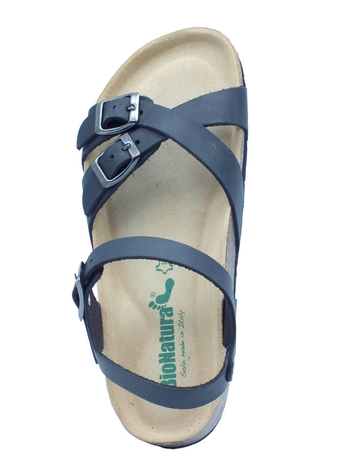 BioNatura BioNatura Sandali zeppa bassa Donna 11A2368 Imb Crazy Nero pelle nero Nero