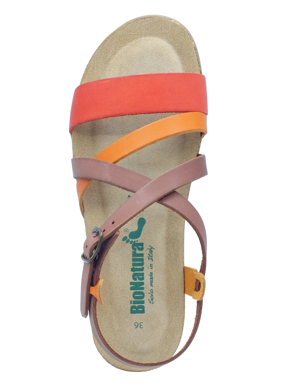 BioNatura BioNatura Sandali zeppa bassa Donna 34A2044 Imb Toronto pelle multicolore Toronto