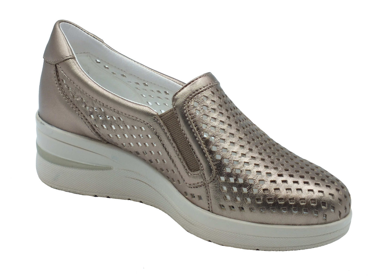 Cinzia Soft Cinzia Soft Mocassini Donna IV0923239S Gravel Sabbia pelle oro Gravel Sabbia