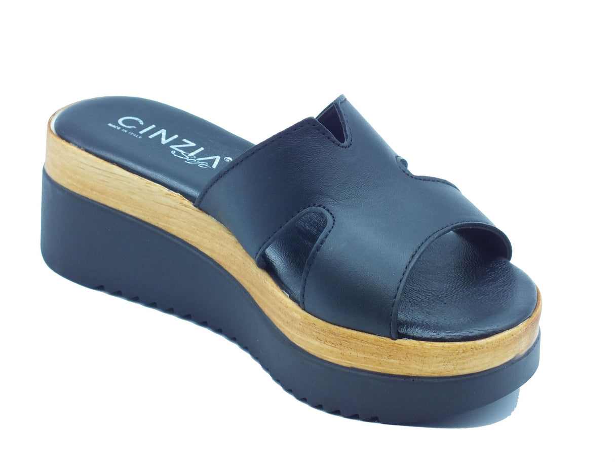 Cinzia Soft Cinzia Soft Sandali zeppa alta Donna IAF343281 Nero pelle nero Nero