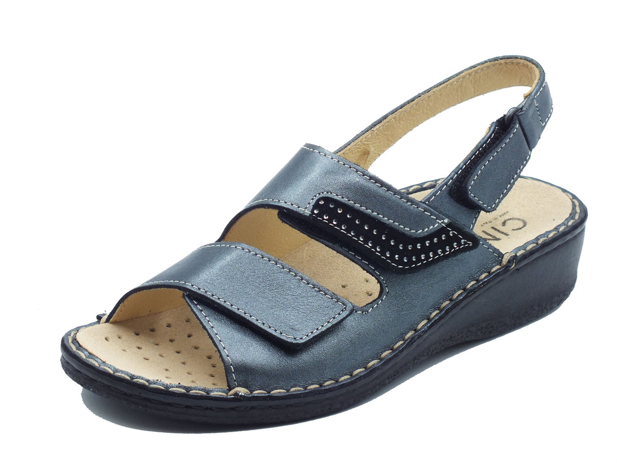 Cinzia Soft Cinzia Soft Sandali zeppa bassa Donna IM2812HCV Nero pelle nero Nero