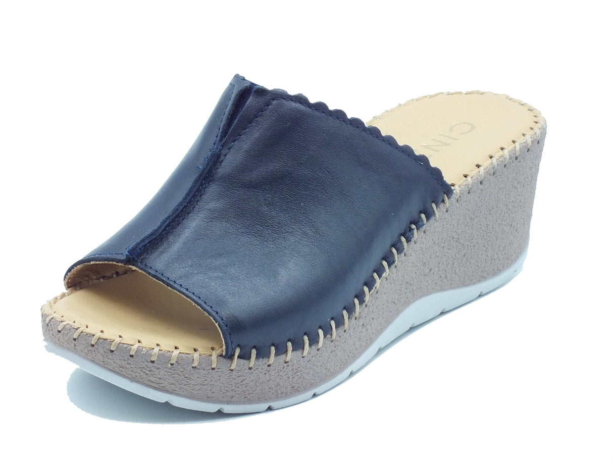 Cinzia Soft Cinzia Soft Sandali zeppa alta Donna IM41009 Blu pelle blu Blu