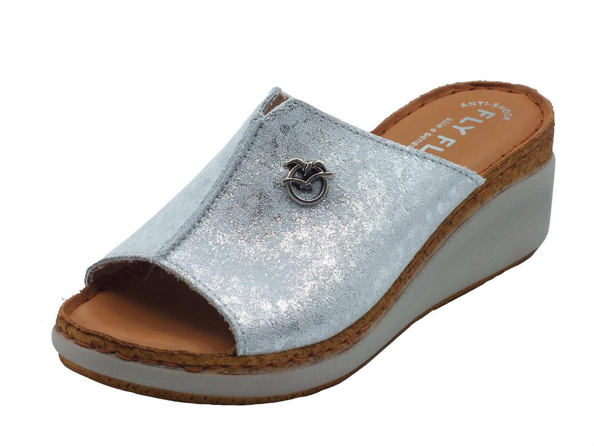 FlyFlot FlyFlot Sandali zeppa alta Donna 36 H68 5G Grigio Chi pelle grigio Grigio Chi