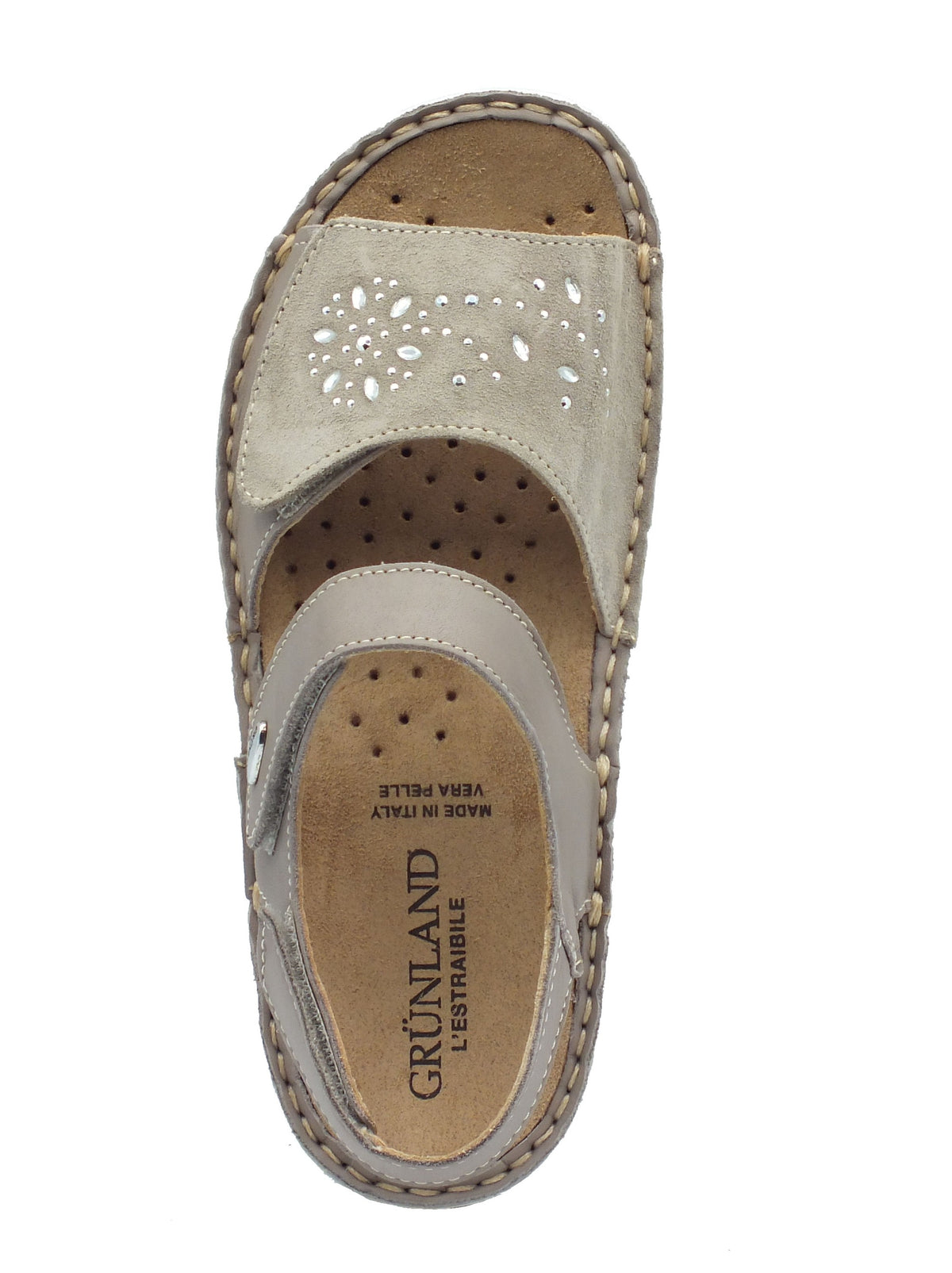 Grunland Grunland Sandali zeppa alta Donna Dami SE0191 Taupe pelle marrone Taupe