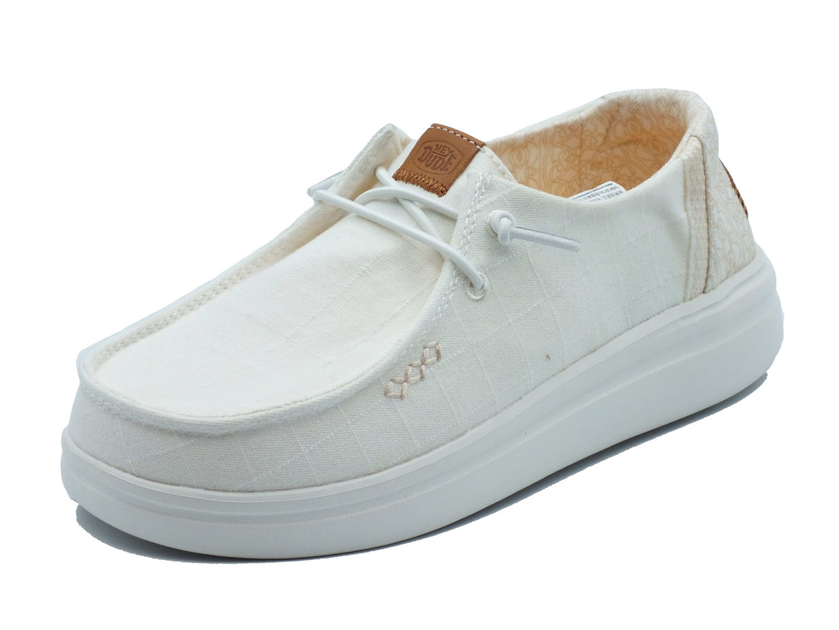 Hey Dude Hey Dude Scarpe Donna HeyDude Wendy Rise Chambray Grid White sintetico bianco White
