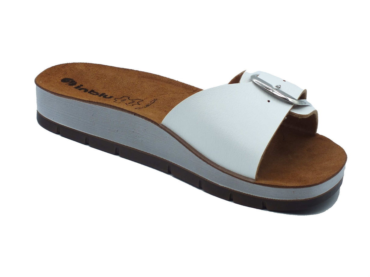InBlu InBlu Ciabatte Donna CP000055 Bianco pelle bianco Bianco