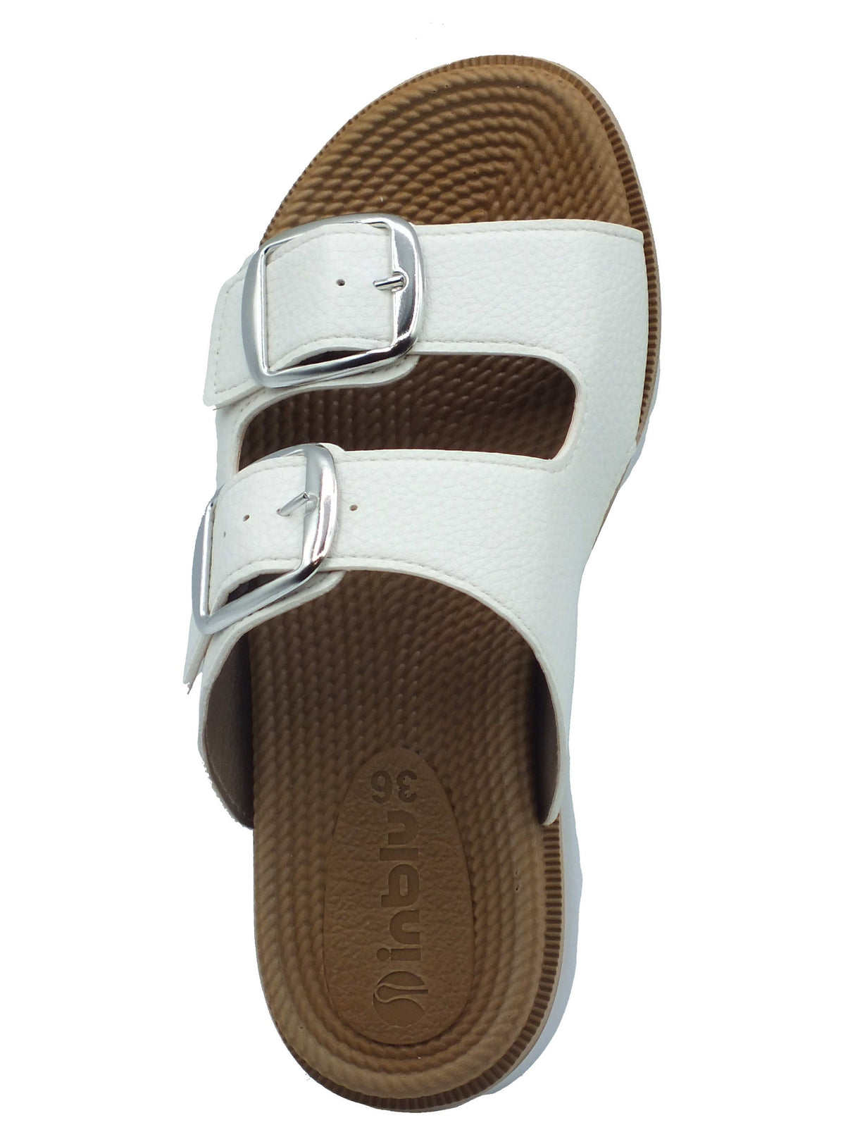 InBlu InBlu Ciabatte Donna PR00003 Bianco pelle bianco Bianco