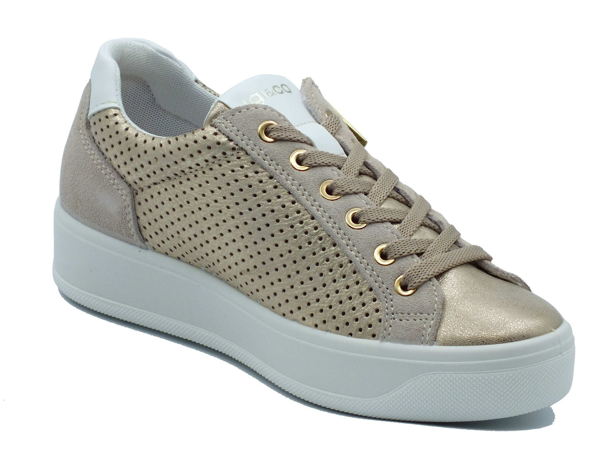 Igi&Co Igi&Co Sneakers Donna 1144544 Vintage Platino pelle marrone Platino
