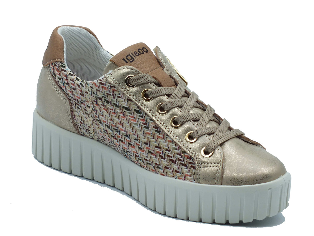 Igi&Co Igi&Co Sneakers Donna 1145777 Platino Sabbia pelle marrone Platino