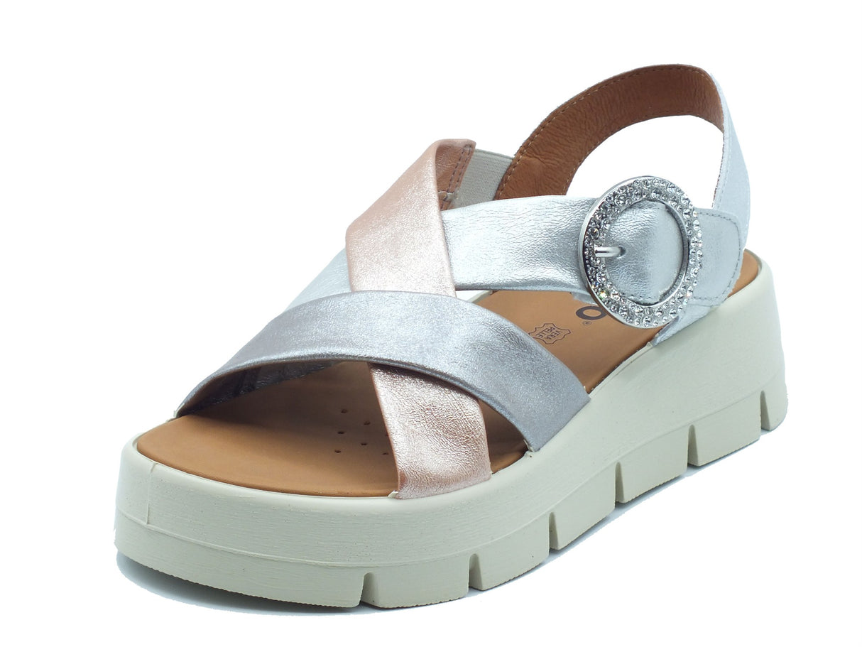 Igi&Co Igi&Co Sandali zeppa alta Donna 1160022 Argento Taupe pelle argento Argento Taupe