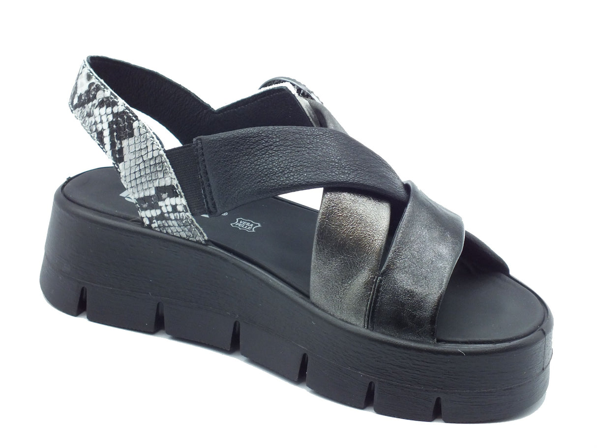 Igi&Co Igi&Co Sandali zeppa alta Donna 1160033 Nero pelle nero Nero