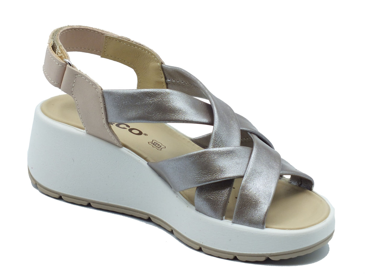 Igi&Co Igi&Co Sandali zeppa alta Donna 1163133 Dubai Taupe pelle rosa Dubai Taupe