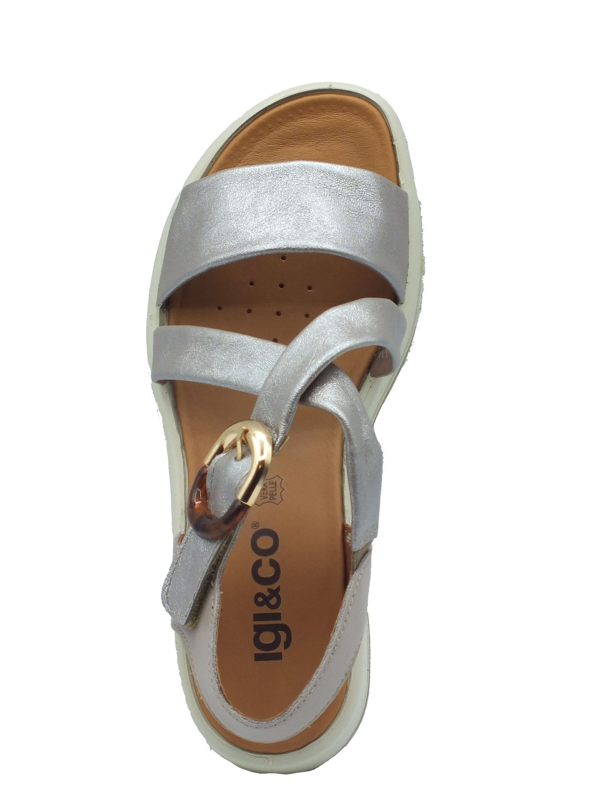 Igi&Co Igi&Co Sandali zeppa alta Donna 1164711 Nappa Taupe pelle beige Taupe