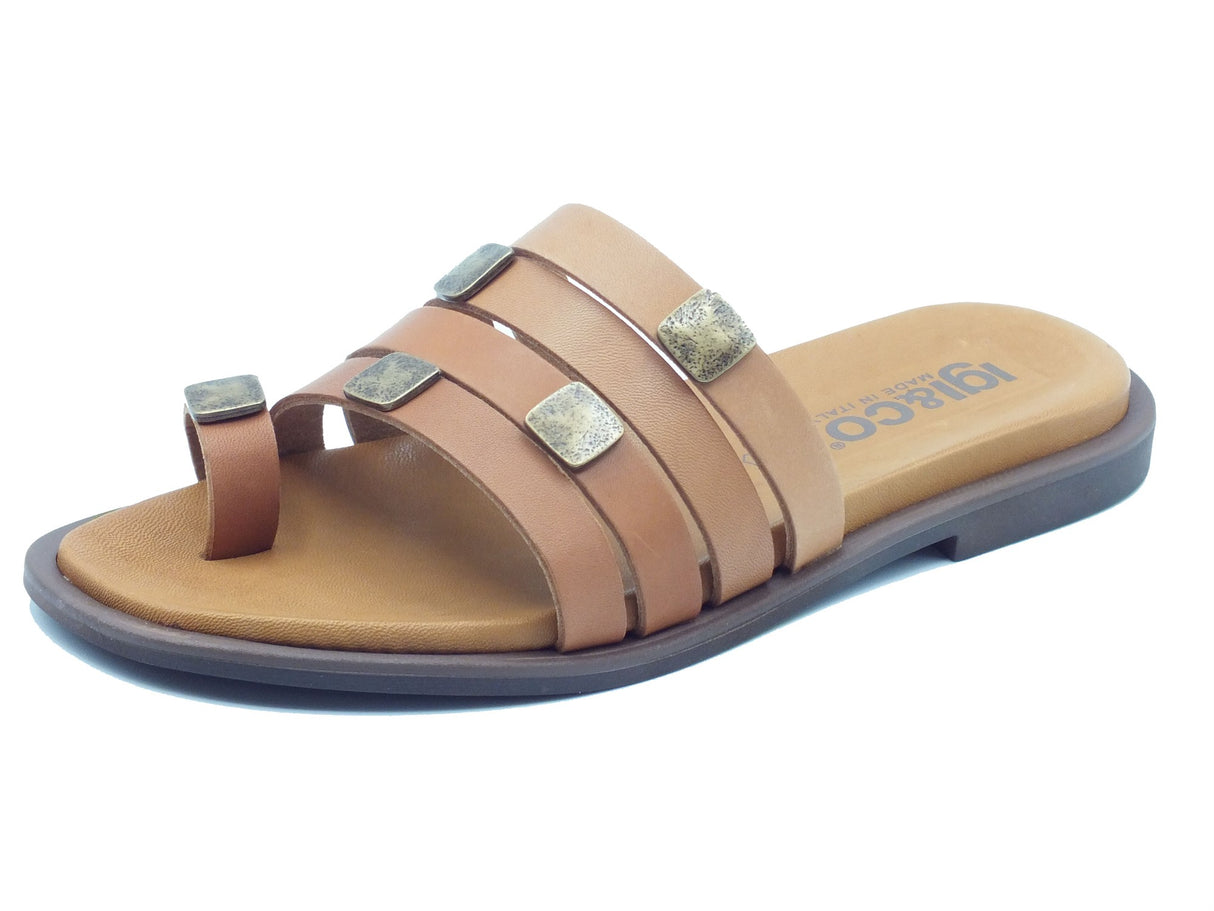 Igi&Co Igi&Co Sandali zeppa bassa Donna 1184522 Vitello Cuoio pelle marrone Cuoio