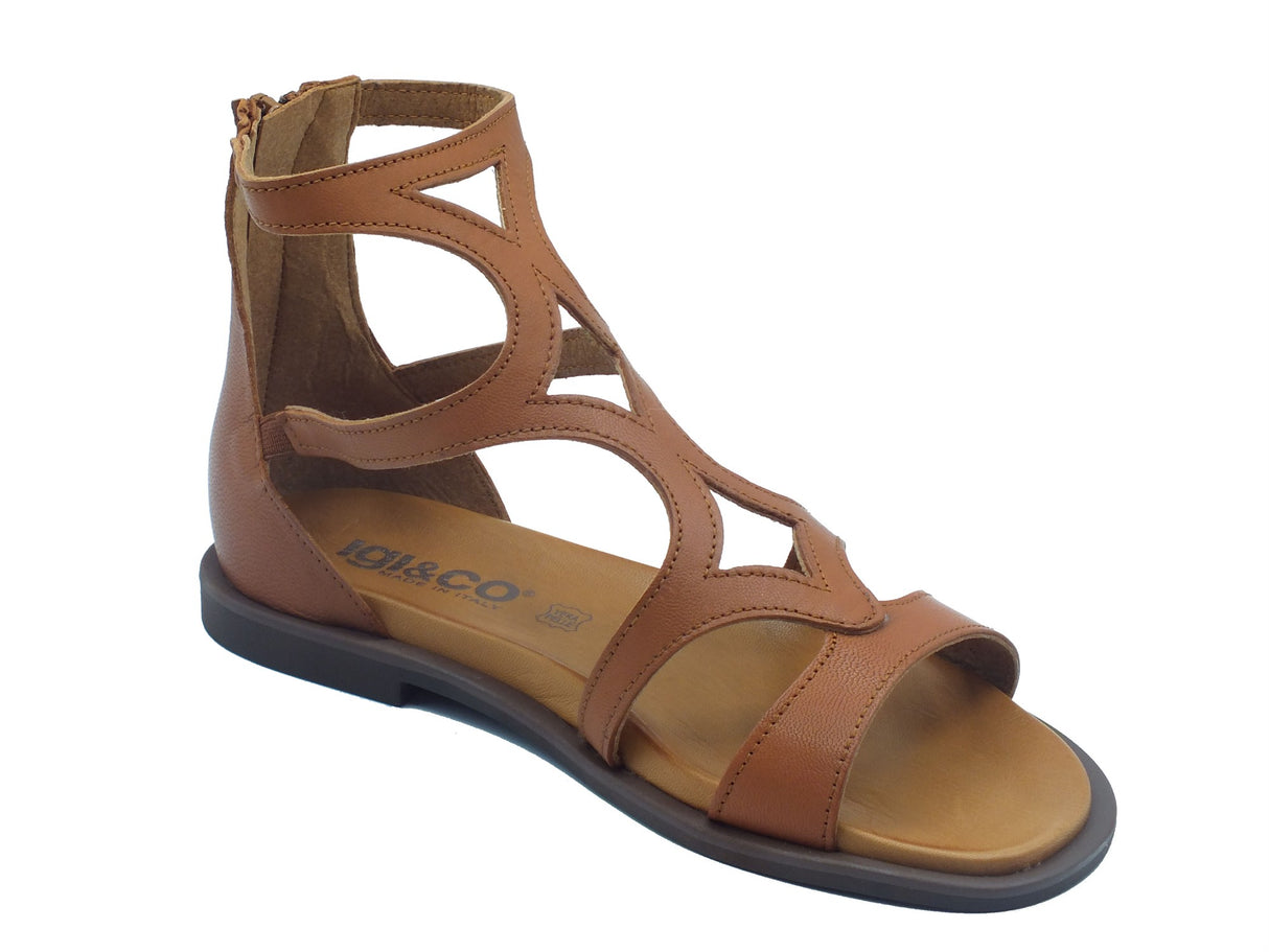 Igi&Co Igi&Co Sandali tacco basso Donna 1184911 Vit. Crust Cognac pelle marrone Crust Cognac