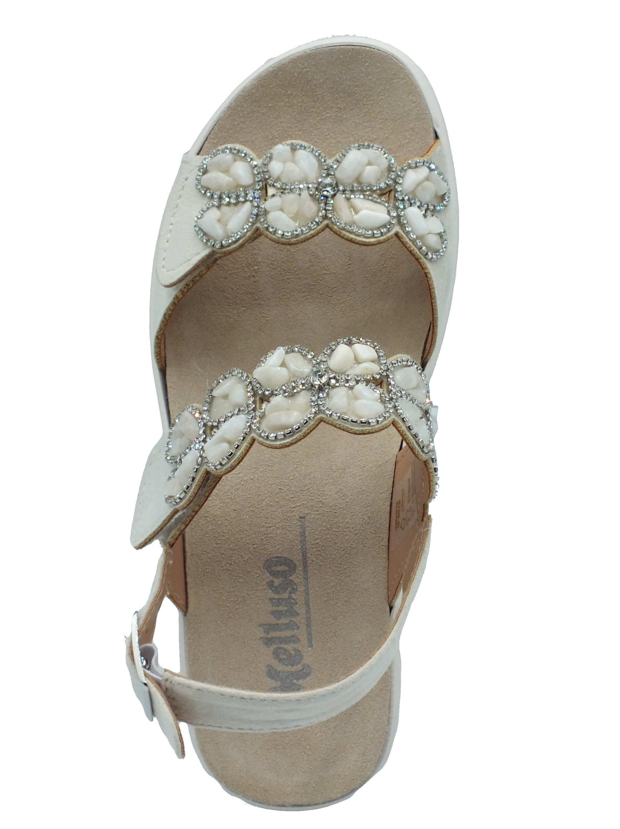 Melluso Melluso Sandali zeppa alta Donna 019267 White pelle bianco White