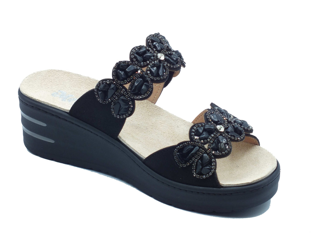 Melluso Melluso Sandali zeppa alta Donna 019268 Nero pelle nero Nero