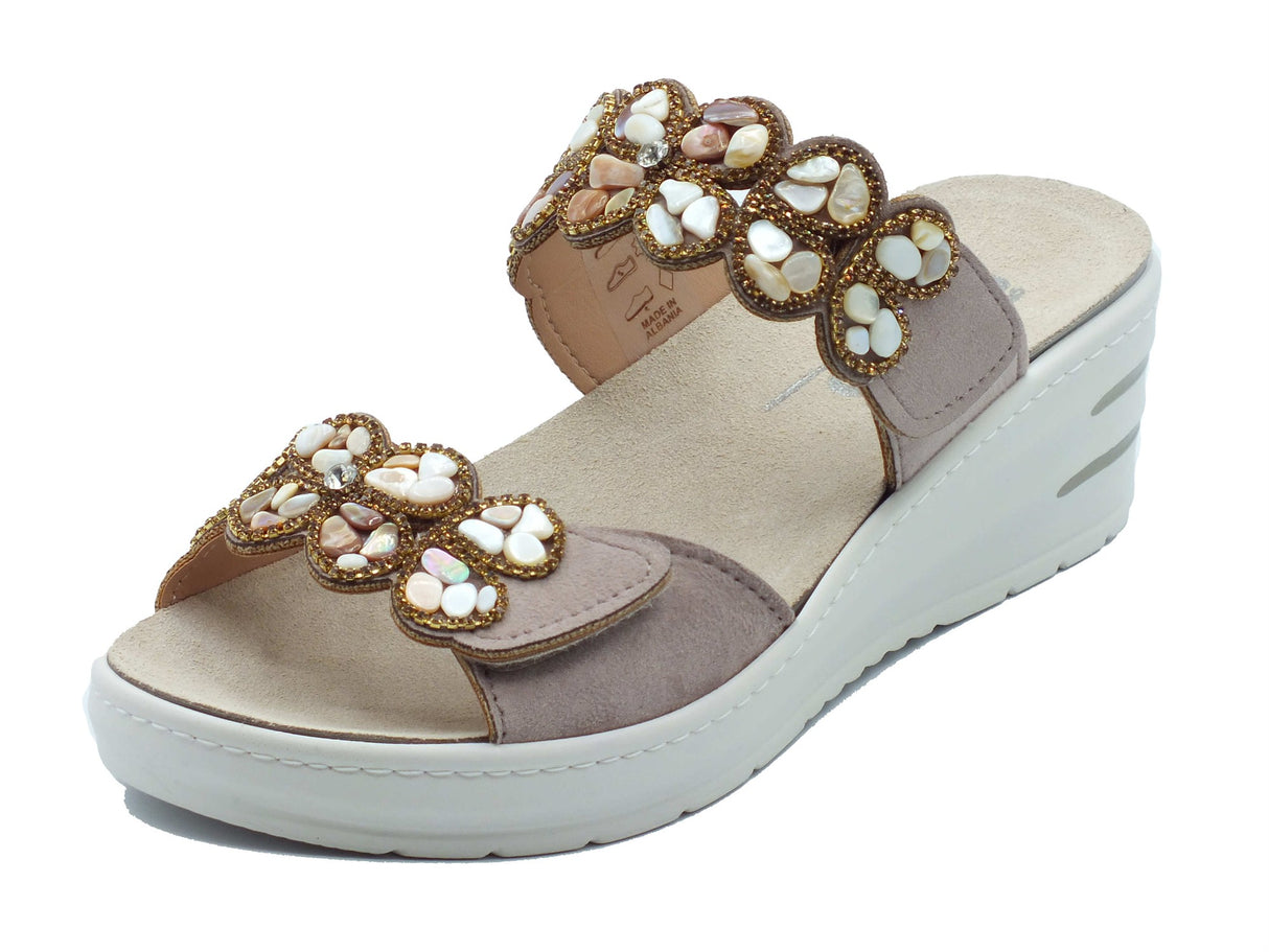 Melluso Melluso Sandali zeppa alta Donna 019268 Taupe pelle marrone Taupe