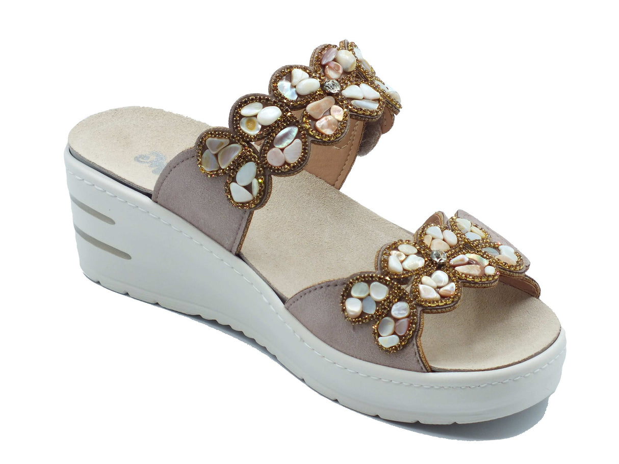 Melluso Melluso Sandali zeppa alta Donna 019268 Taupe pelle marrone Taupe
