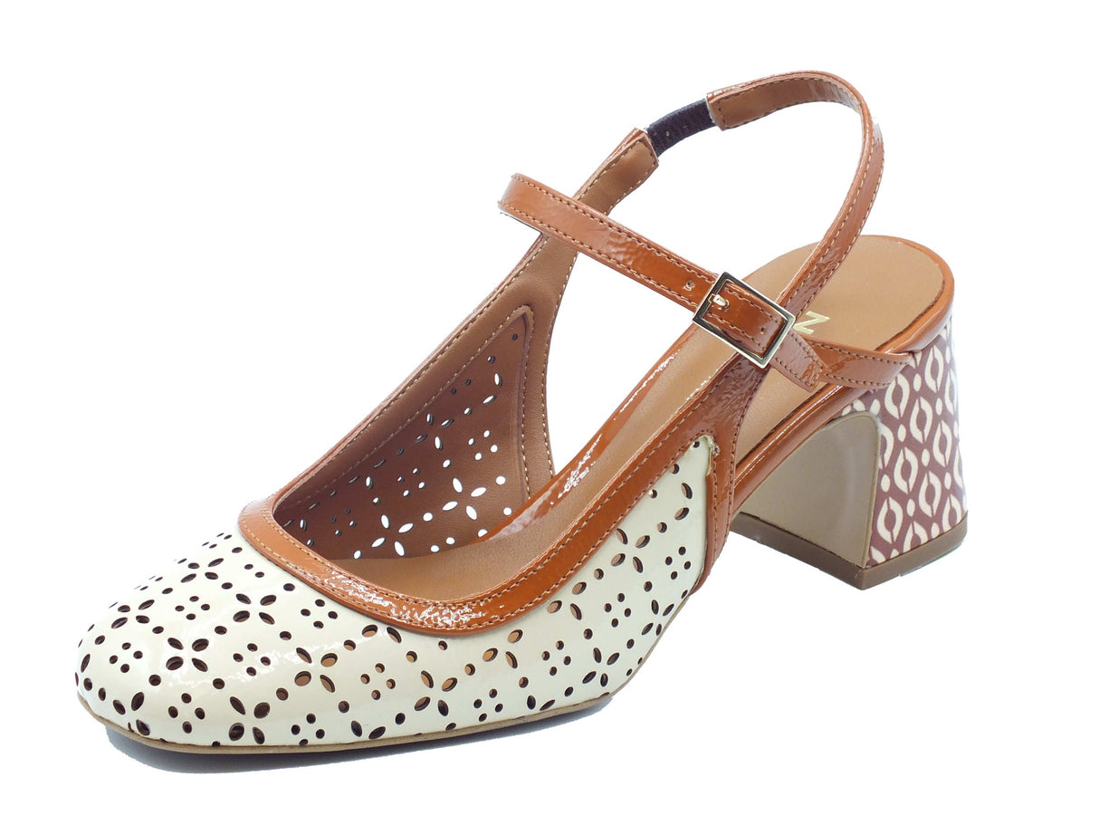 Nacrèe Nacrèe Sandali tacco basso Donna 2391M022 Napl Crem Cuoio pelle marrone Cuoio