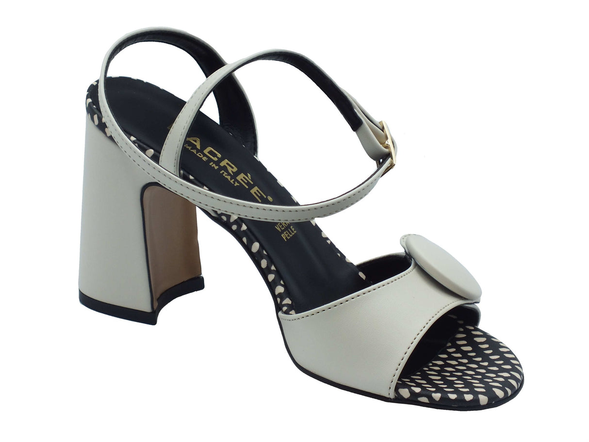 Nacrèe Nacrèe Sandali tacco alto Donna 6293F056 Cap Burro pelle bianco Burro