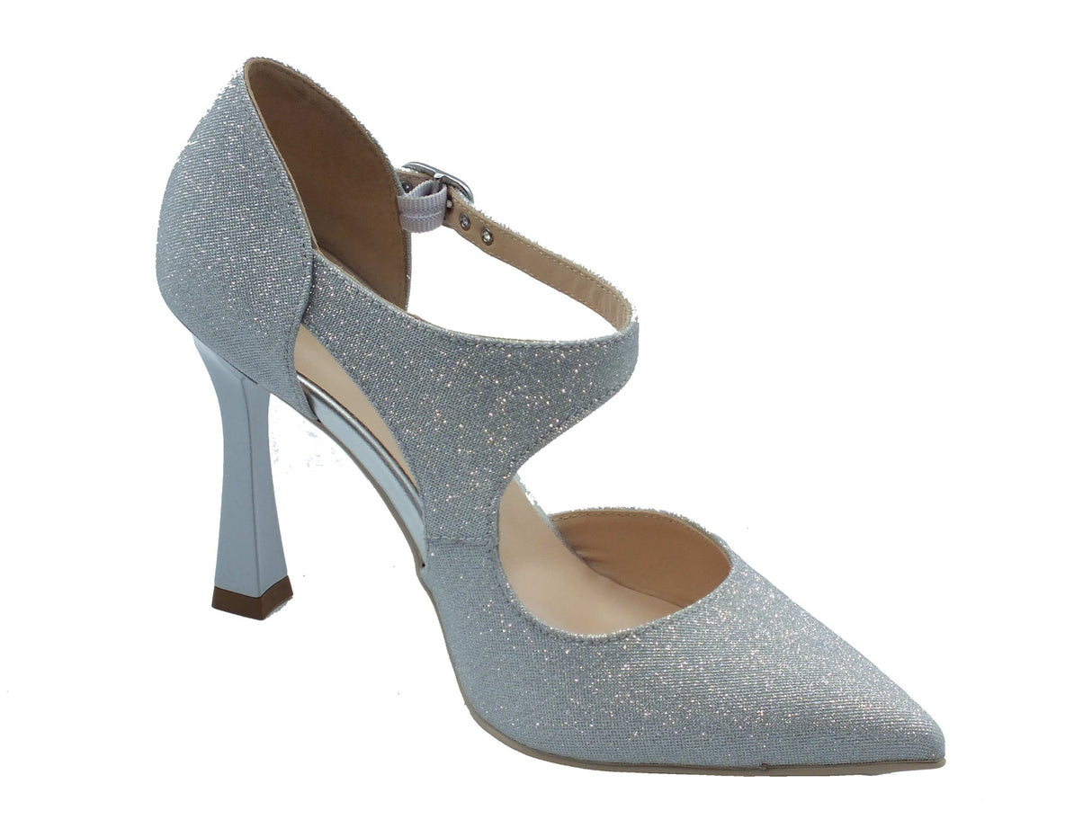 Nero Giardini Nero Giardini Decoltè con tacco Donna E512221DE Microglitter Argento pelle argento Argento