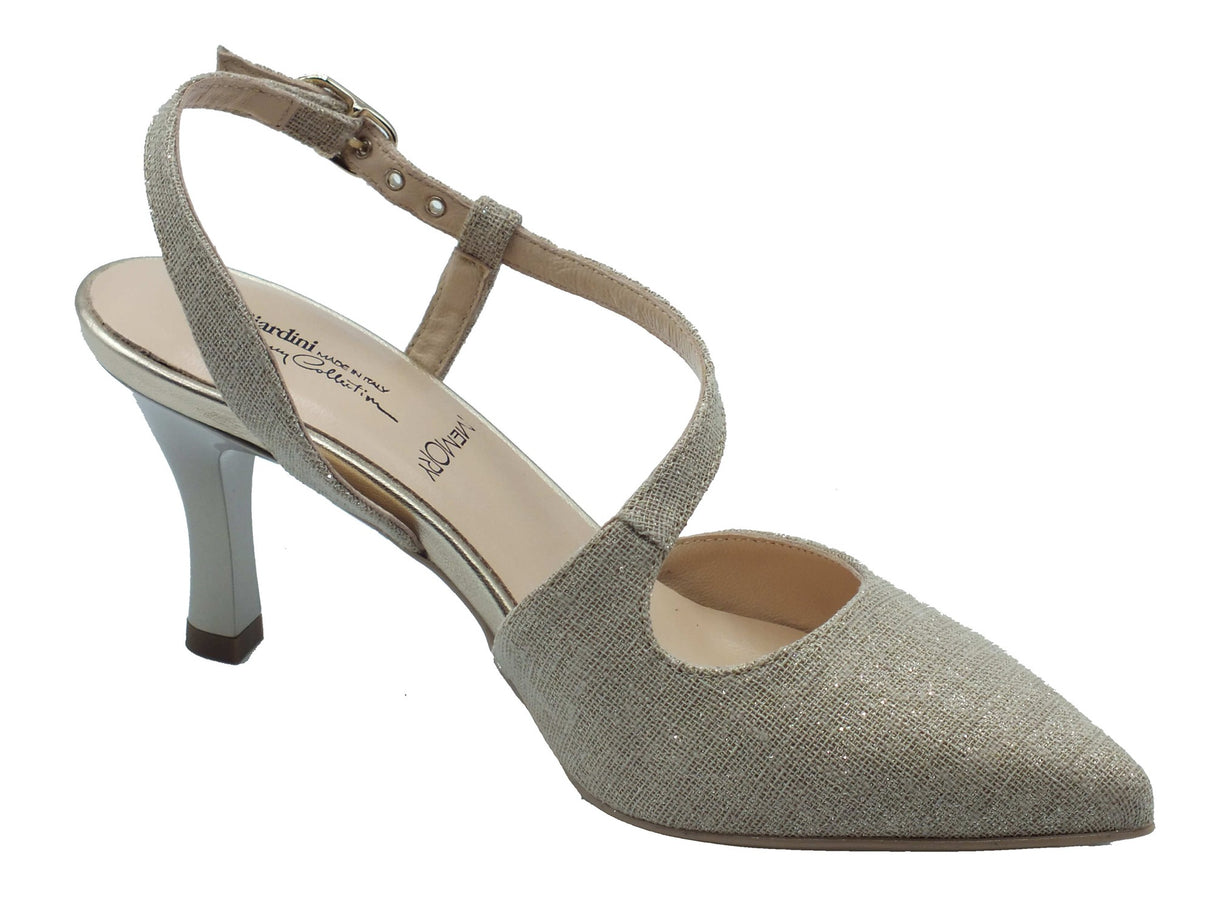 Nero Giardini Nero Giardini Sandali tacco alto Donna E607010DE Lino Lurex sintetico beige Lino