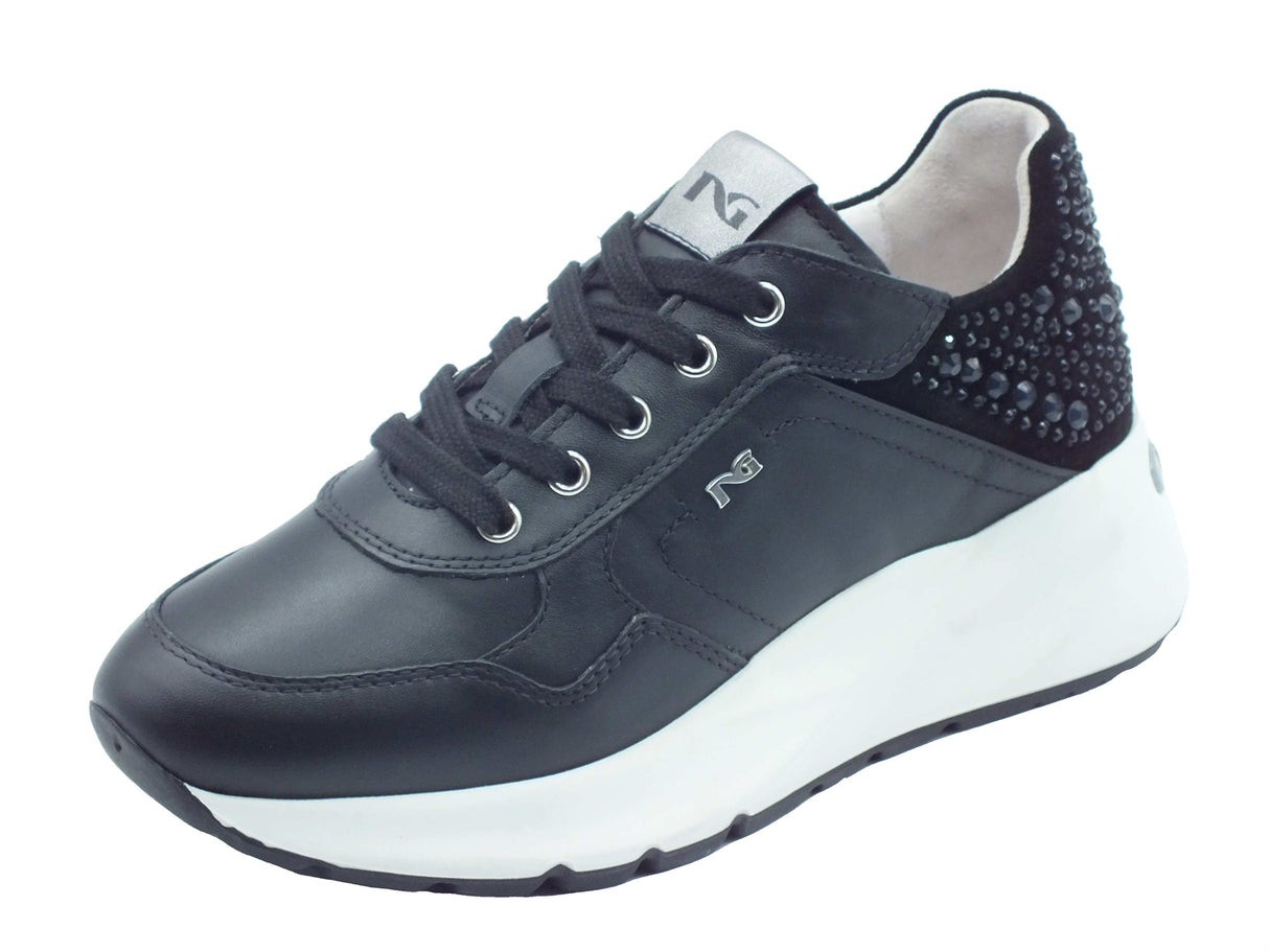 Nero Giardini Nero Giardini Sneakers Donna E615185D Guanto Nero pelle nero Nero