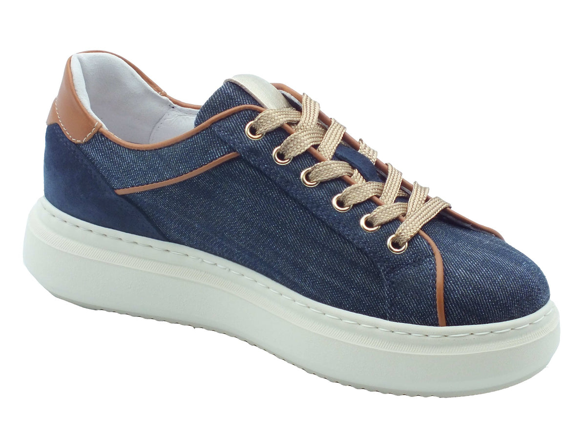 Nero Giardini Nero Giardini Sneakers Donna E615280D Tinto Jeans sintetico blu jeans