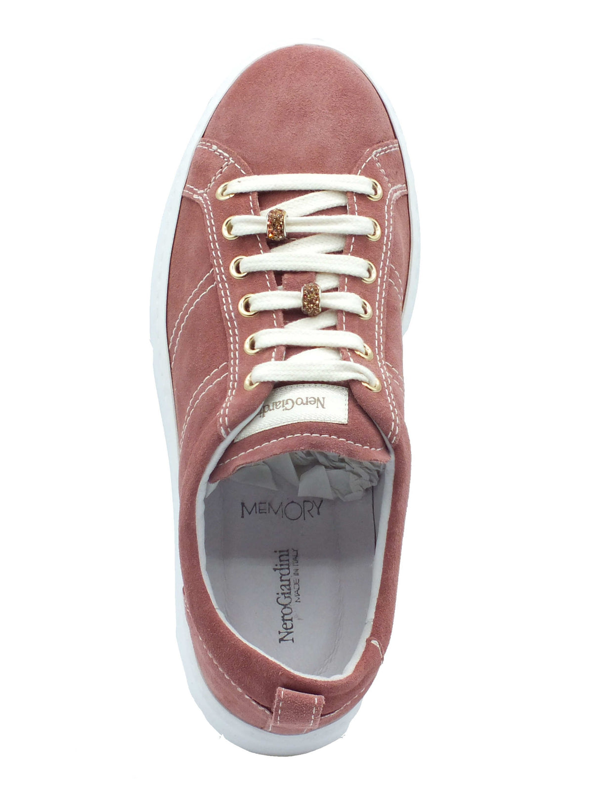 Nero Giardini Nero Giardini Sneakers Donna E615310D Velour Rosa-Antico pelle rosa rosa antico