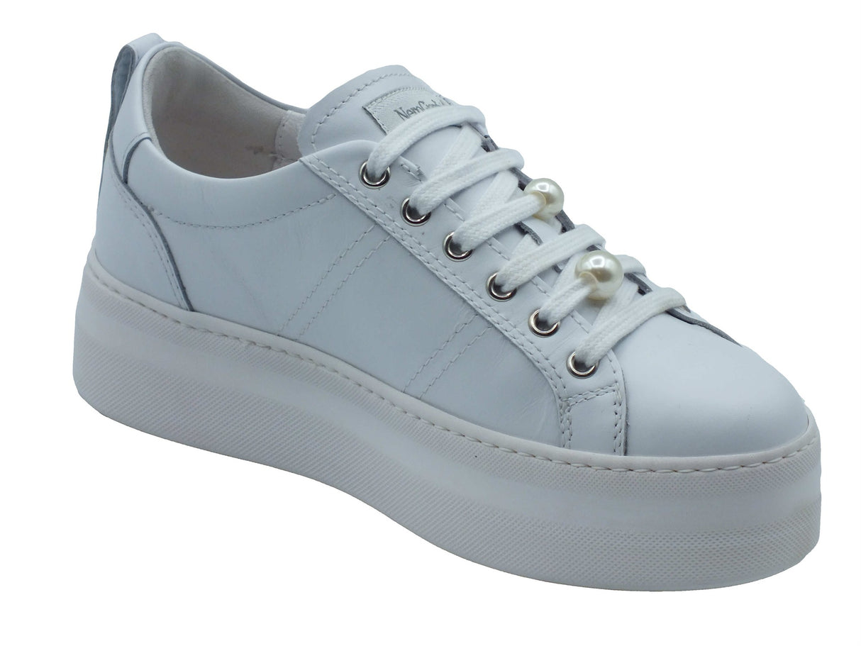 Nero Giardini Nero Giardini Sneakers Donna E615311D Skipper Bianco pelle bianco Bianco
