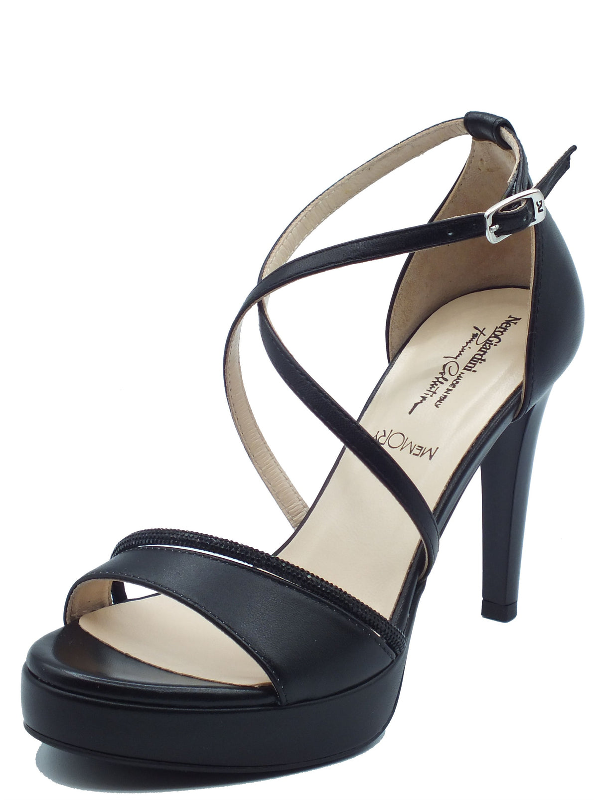 Nero Giardini Nero Giardini Sandali tacco alto Donna E615600DE Nappa Nero pelle nero Nero