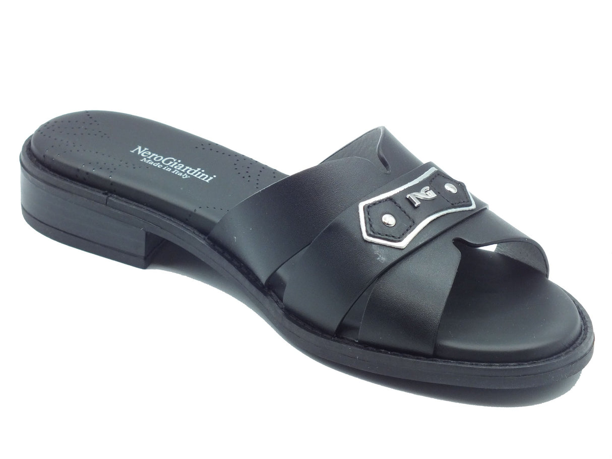 Nero Giardini Nero Giardini Sandali tacco basso Donna E615893D Tamigi Nero pelle nero Nero