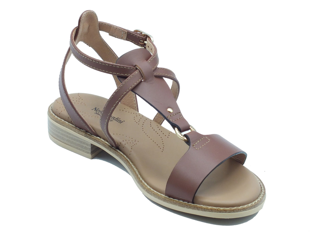Nero Giardini Nero Giardini Sandali tacco basso Donna E615895D Armenia Col. Cuoio pelle marrone Cuoio